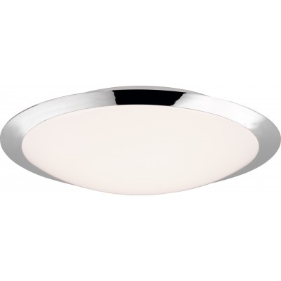75,95 € Free Shipping | Indoor ceiling light Trio Umberto 18.5W 3000K Warm light. Ø 42 cm. Integrated LED Bathroom. Modern Style. Plastic and Polycarbonate. Plated chrome Color