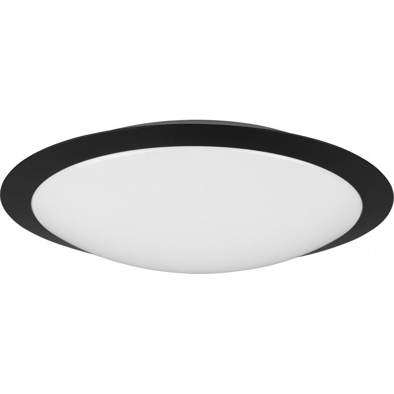 67,95 € Free Shipping | Indoor ceiling light Trio Umberto 18.5W 3000K Warm light. Ø 42 cm. Integrated LED Bathroom. Modern Style. Plastic and polycarbonate. Black Color