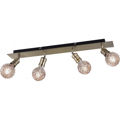 Ceiling lamp Trio Carl 75×13 cm. Living room and bedroom. Modern Style. Metal casting. Old copper Color