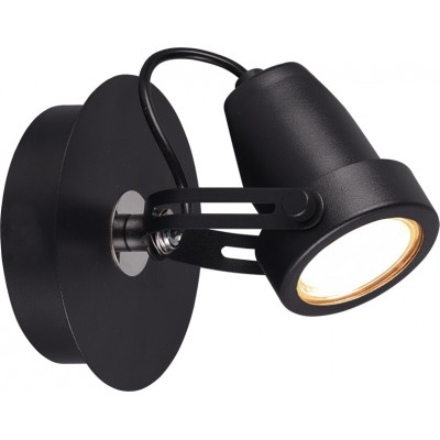 Indoor spotlight Trio Goa Ø 11 cm. Ceiling and wall mounting Living room and bedroom. Modern Style. Metal casting. Black Color
