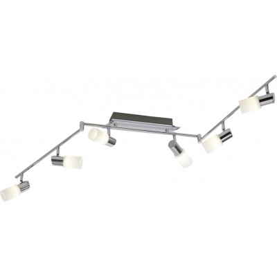 Indoor spotlight Trio Clapton 4.5W 3000K Warm light. 150×24 cm. Integrated LED Living room, bedroom and office. Modern Style. Metal casting. Plated chrome Color