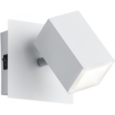 Foco para interior Trio Lagos 8W 3000K Luz cálida. 13×13 cm. LED integrado Salón y dormitorio. Estilo moderno. Metal. Color blanco