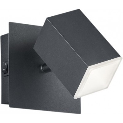 23,95 € Free Shipping | Indoor spotlight Trio Lagos 8W 3000K Warm light. 13×13 cm. Integrated LED Living room and bedroom. Modern Style. Metal casting. Black Color