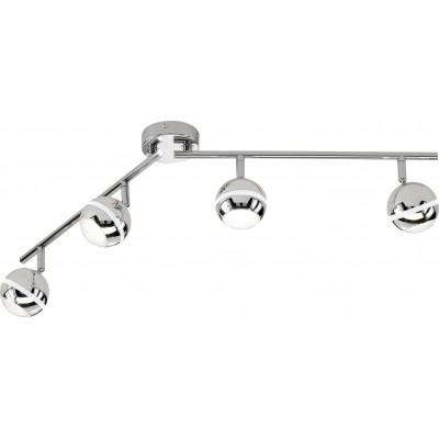 Projecteur d'intérieur Trio Baloubet 3.8W 3100K Lumière chaude. 83×17 cm. LED dimmable. Lumière directionnelle Salle et chambre. Style conception. Plastique et Polycarbonate. Couleur chromé