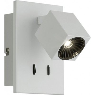 Foco para interior Trio Cuba 4.5W 3000K Luz cálida. 15×10 cm. LED integrado Salón y dormitorio. Estilo moderno. Metal. Color blanco