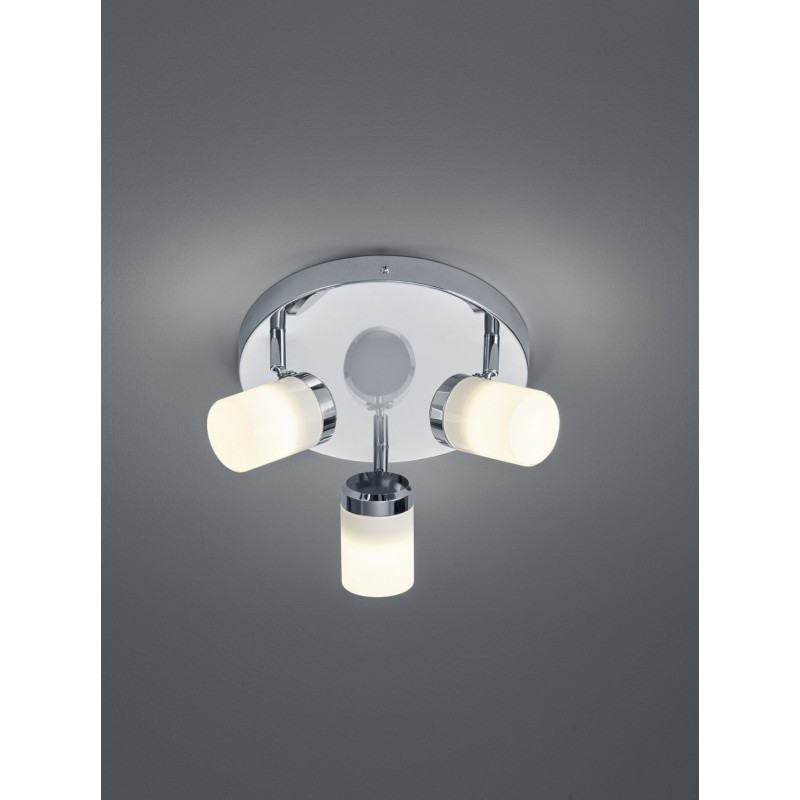 92,95 € Free Shipping | Indoor spotlight Trio Angelo Ø 20 cm. Bathroom. Modern Style. Metal casting. Plated chrome Color