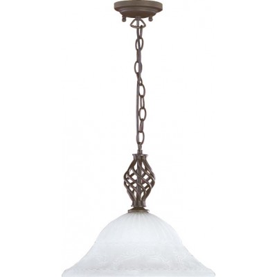 Hanging lamp Trio Rustica Ø 40 cm. Living room, kitchen and bedroom. Rustic Style. Metal casting. Oxide Color