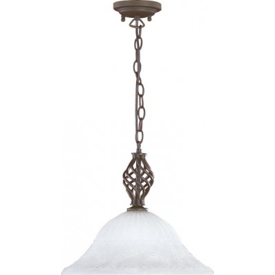 Lampada a sospensione Trio Rustica Ø 40 cm. Soggiorno, cucina e camera da letto. Stile rustico. Metallo. Colore ossido