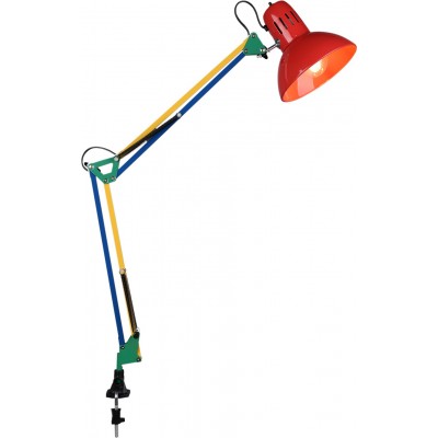 Lampada de escritorio Trio Tajo Ø 17 cm. Flex. Lâmpada de braçadeira Zona infantil e escritório. Estilo projeto. Metais