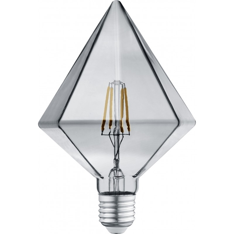 17,95 € Free Shipping | LED light bulb Trio Cristal 4W E27 LED 3000K Warm light. Ø 11 cm. Living room and bedroom. Modern Style. Glass. Matt black Color