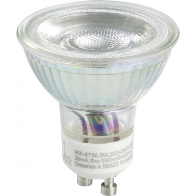 7,95 € Envío gratis | Bombilla LED Trio Reflector 5W GU10 LED 3000K Luz cálida. Ø 5 cm. Estilo moderno. Vidrio. Color plata