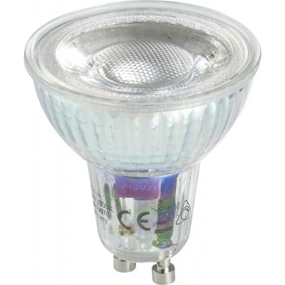 6,95 € Envio grátis | Lâmpada LED Trio Reflector 5W GU10 LED 3000K Luz quente. Ø 5 cm. Estilo moderno. Vidro. Cor prata
