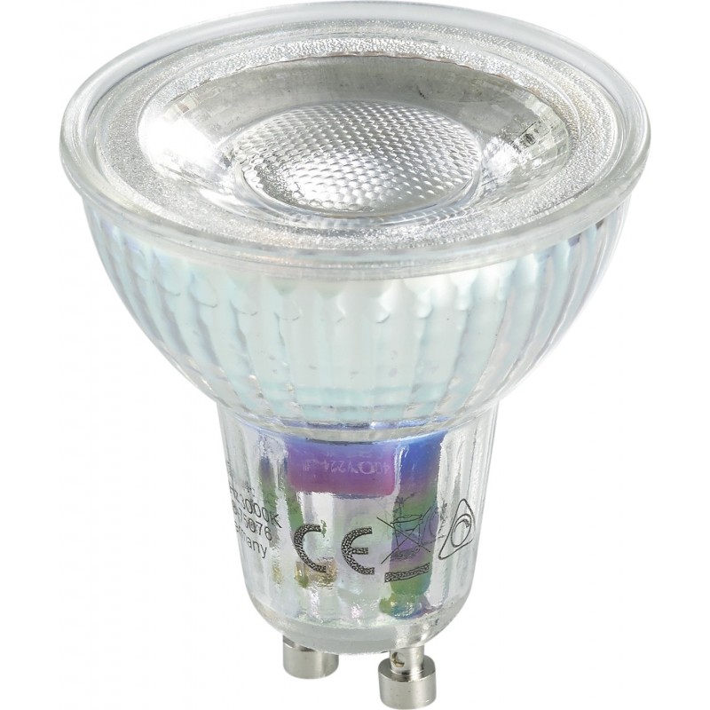 6,95 € Spedizione Gratuita | Lampadina LED Trio Reflector 5W GU10 LED 3000K Luce calda. Ø 5 cm. Stile moderno. Bicchiere. Colore argento