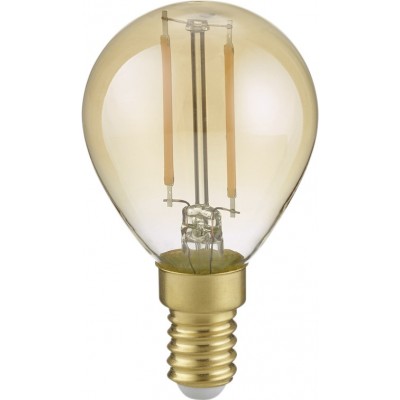 5,95 € Free Shipping | LED light bulb Trio Esfera 2W E14 LED 2700K Very warm light. Ø 4 cm. Glass. Orange gold Color