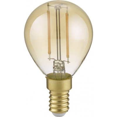 Светодиодная лампа Trio Esfera 2W E14 LED 2700K Очень теплый свет. Ø 4 cm. Современный Стиль. Стекло. Оранжевое золото Цвет
