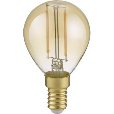 Lampadina LED Trio Bombilla 4W E14 LED 2700K Luce molto calda. Ø 4 cm. Stile moderno. Metallo. Colore oro arancione