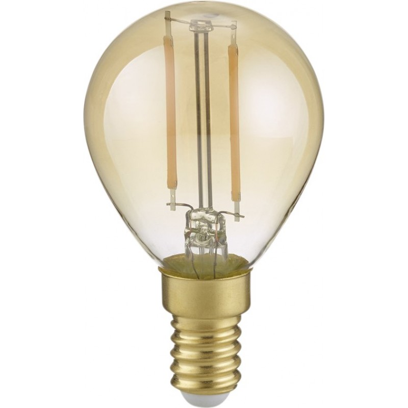 7,95 € Free Shipping | LED light bulb Trio Bombilla 4W E14 LED 2700K Very warm light. Ø 4 cm. Modern Style. Metal casting. Orange gold Color