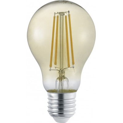 5,95 € Free Shipping | LED light bulb Trio Bombilla 4W E27 LED 3000K Warm light. Ø 6 cm. Metal casting. Orange gold Color