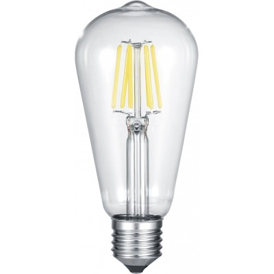 5,95 € Kostenloser Versand | LED-Glühbirne Trio Prisma 6W E27 LED 3000K Warmes Licht. Ø 6 cm. Modern Stil. Metall