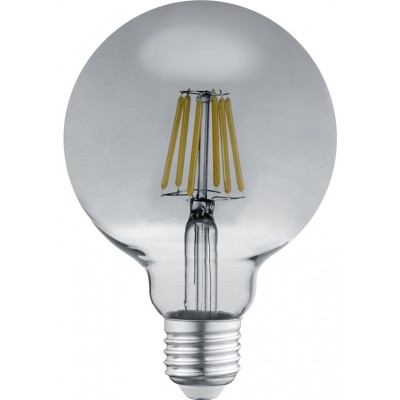 LED-Glühbirne Trio Globo 6W E27 LED 3000K Warmes Licht. Ø 9 cm. Modern Stil. Glas. Mattschwarz Farbe