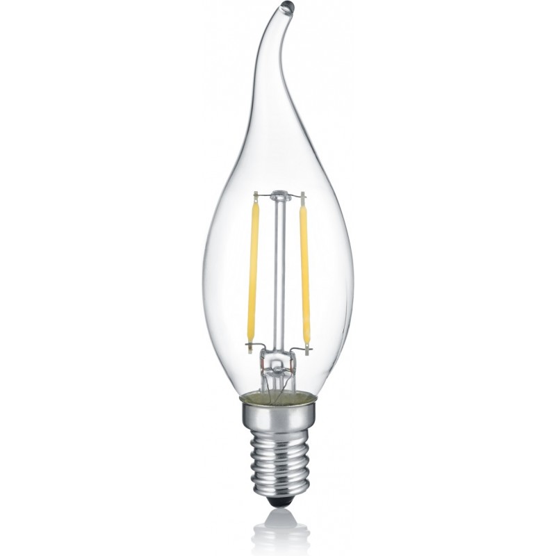 6,95 € Free Shipping | LED light bulb Trio Windstoß 2W LED 2700K Very warm light. Ø 3 cm. Modern Style. Glass