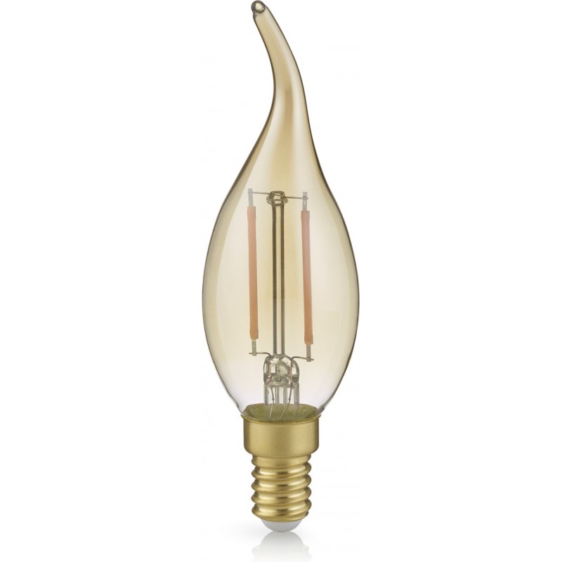 5,95 € Free Shipping | LED light bulb Trio Windstoß 2W E14 LED 2700K Very warm light. Ø 3 cm. Modern Style. Glass. Orange gold Color