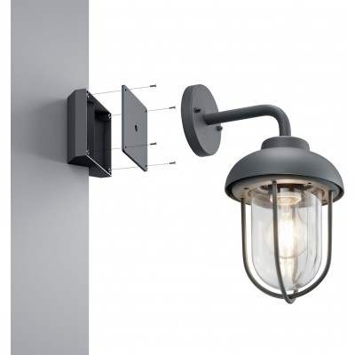 22,95 € Free Shipping | Lighting fixtures Trio 11×10 cm. Accessory for installation of corner wall luminaires Terrace and garden. Modern Style. Plastic and polycarbonate. Black Color