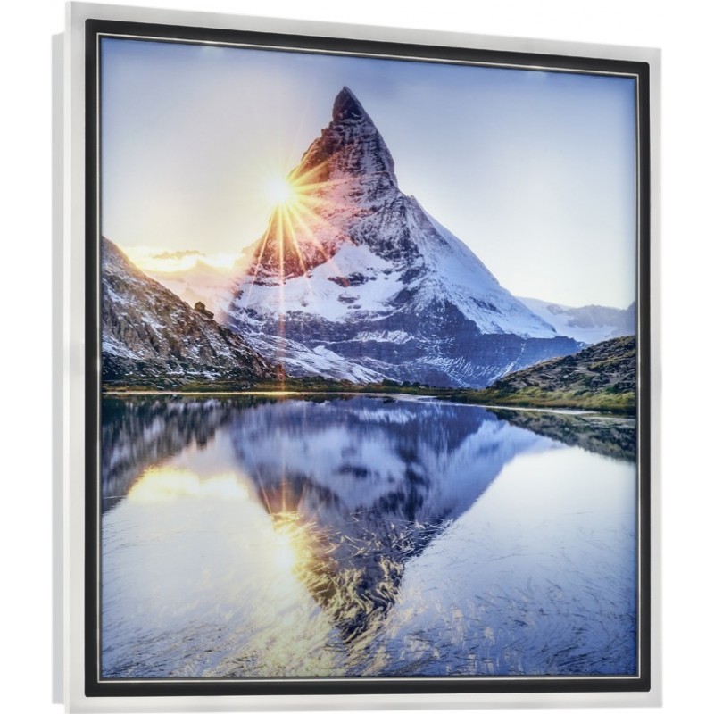 41,95 € Free Shipping | Picture lighting Reality Mountain 12.5W 3000K Warm light. 42×42 cm. Wall light. Integrated LED Living room and bedroom. Modern Style. Metal casting. White Color