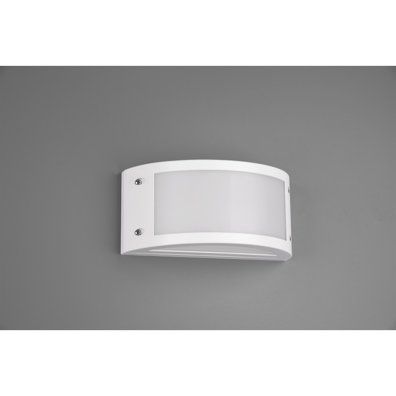 36,95 € Free Shipping | Outdoor wall light Reality Kendal 12W 3000K Warm light. 25×12 cm. Integrated LED. Ceiling and wall mounting Terrace and garden. Modern Style. Plastic and polycarbonate. White Color