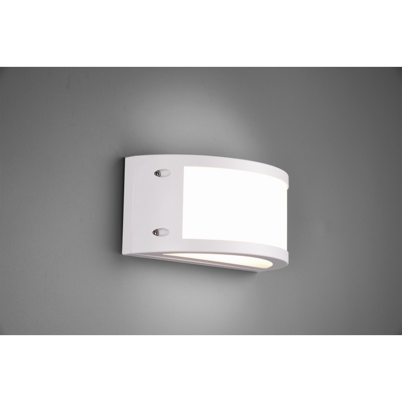 36,95 € Free Shipping | Outdoor wall light Reality Kendal 12W 3000K Warm light. 25×12 cm. Integrated LED. Ceiling and wall mounting Terrace and garden. Modern Style. Plastic and polycarbonate. White Color