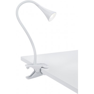 Lámpara de escritorio Reality Viper 3W 3000K Luz cálida. 35×6 cm. Lámpara de pinza. LED integrado. Flexible Salón, dormitorio y oficina. Estilo moderno. Plástico y Policarbonato. Color blanco