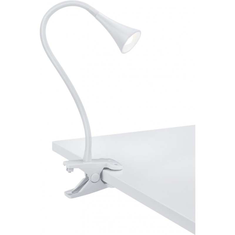 27,95 € Free Shipping | Desk lamp Reality Viper 3W 3000K Warm light. 35×6 cm. Clamp lamp. Integrated LED. Flexible Living room, bedroom and office. Modern Style. Plastic and polycarbonate. White Color
