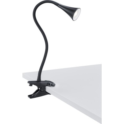 Lámpara de escritorio Reality Viper 3W 3000K Luz cálida. 35×6 cm. Lámpara de pinza. LED integrado. Flexible Salón, dormitorio y oficina. Estilo moderno. Plástico y Policarbonato. Color negro