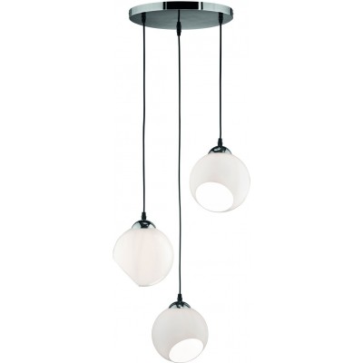Lampe à suspension Reality Clooney Ø 35 cm. Salle et chambre. Style moderne. Métal. Couleur chromé
