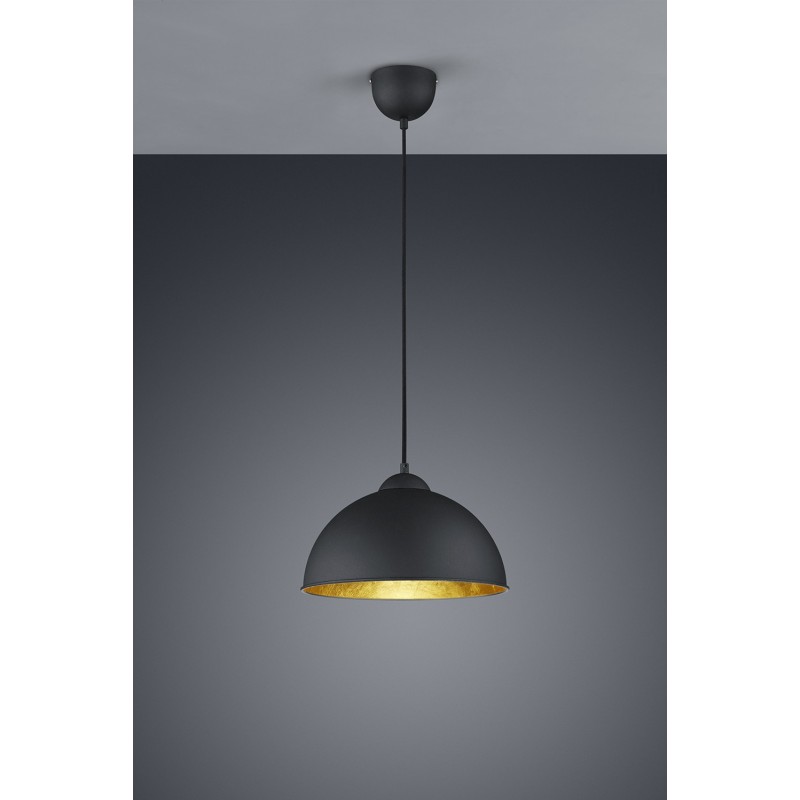 59,95 € Free Shipping | Hanging lamp Reality Jimmy Ø 31 cm. Living room and bedroom. Modern Style. Metal casting. Black Color