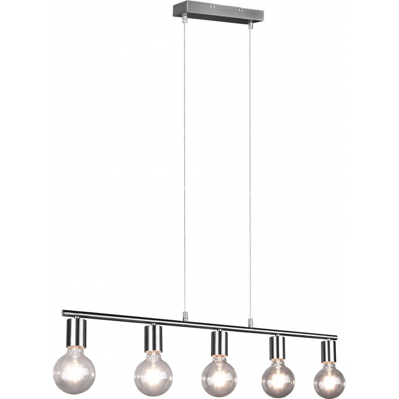 79,95 € Free Shipping | Hanging lamp Reality Vannes 150×83 cm. Living room, kitchen and bedroom. Modern Style. Metal casting. Matt nickel Color