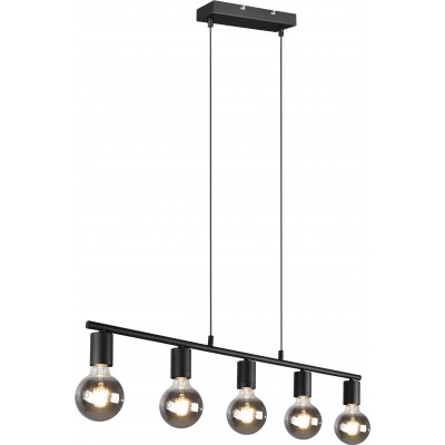 72,95 € Free Shipping | Hanging lamp Reality Vannes 150×83 cm. Living room, kitchen and bedroom. Modern Style. Metal casting. Black Color