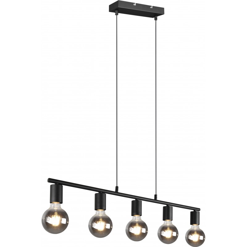 67,95 € Free Shipping | Hanging lamp Reality Vannes 150×83 cm. Living room, kitchen and bedroom. Modern Style. Metal casting. Black Color