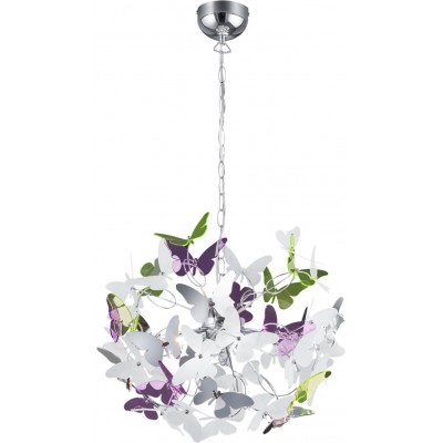 119,95 € Free Shipping | Hanging lamp Reality Butterfly Ø 50 cm. Living room and bedroom. Modern Style. Metal casting. Plated chrome Color