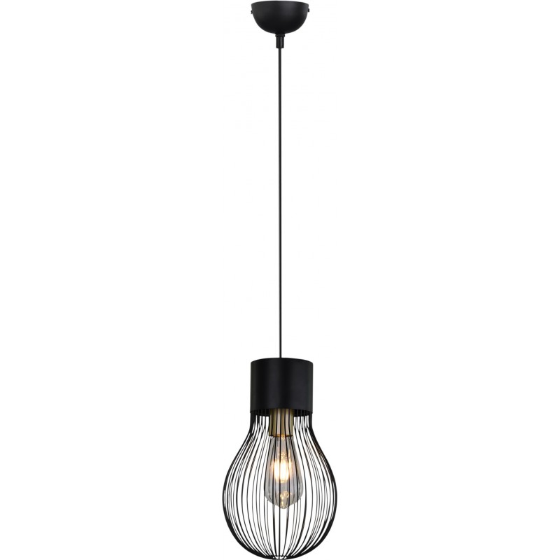 58,95 € Free Shipping | Hanging lamp Reality Dave Ø 19 cm. Living room, kitchen and bedroom. Modern Style. Metal casting. Black Color