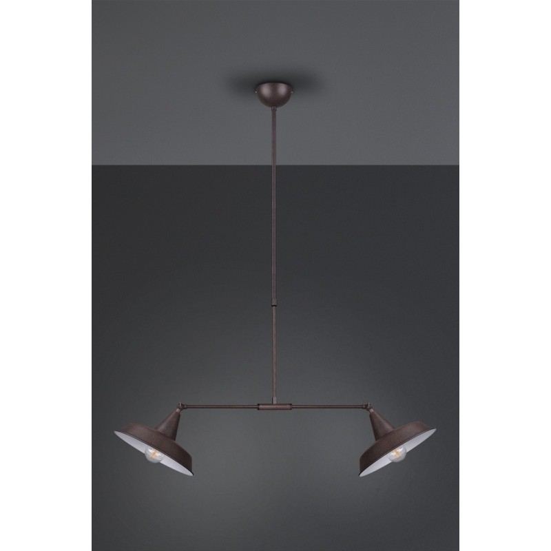 54,95 € Free Shipping | Hanging lamp Reality Wilton 150×83 cm. Adjustable height Living room and bedroom. Modern Style. Metal casting. Oxide Color