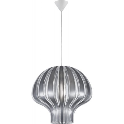 Hanging lamp Reality Pumpkin Ø 45 cm. Living room and bedroom. Modern Style. Plastic and Polycarbonate. Silver Color