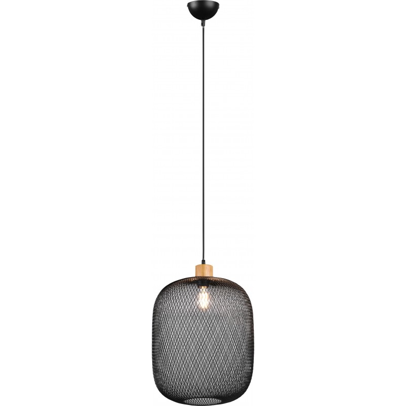 79,95 € Free Shipping | Hanging lamp Reality Calimero Ø 33 cm. Living room and bedroom. Vintage Style. Metal casting. Black Color