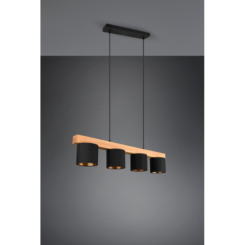 111,95 € Free Shipping | Hanging lamp Reality Cameron 150×75 cm. Living room and bedroom. Modern Style. Wood. Natural Color