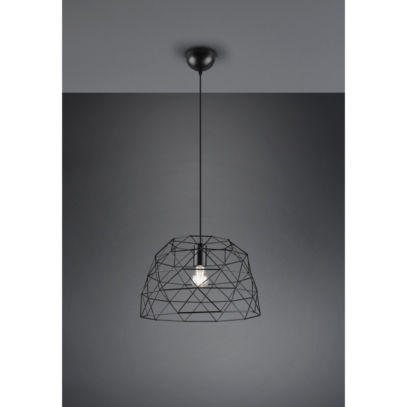 69,95 € Free Shipping | Hanging lamp Reality Haval Ø 38 cm. Living room and bedroom. Modern Style. Metal casting. Black Color