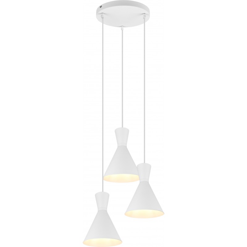 99,95 € Envio grátis | Lâmpada pendurada Reality Enzo Ø 41 cm. Sala de estar e quarto. Estilo moderno. Fundição de metais. Cor branco