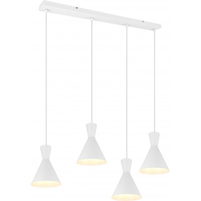 151,95 € Free Shipping | Hanging lamp Reality Enzo 150×90 cm. Living room and bedroom. Modern Style. Metal casting. White Color