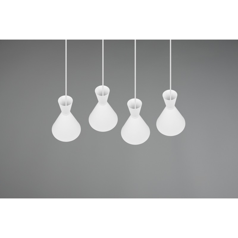 151,95 € Free Shipping | Hanging lamp Reality Enzo 150×90 cm. Living room and bedroom. Modern Style. Metal casting. White Color