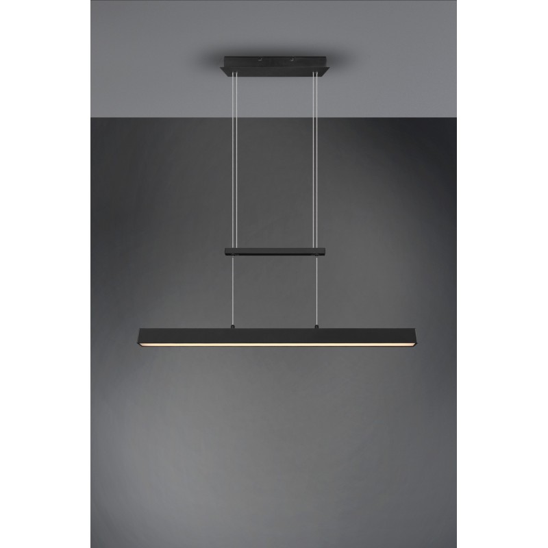 166,95 € Free Shipping | Hanging lamp Reality Paros 21W 3000K Warm light. 150×90 cm. Adjustable height. integrated LED Living room and bedroom. Modern Style. Metal casting. Black Color