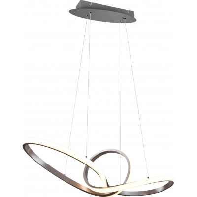 Lampe à suspension Reality Sansa 28W 3000K Lumière chaude. 150×80 cm. LED intégrée Salle et chambre. Style moderne. Métal. Couleur nickel mat